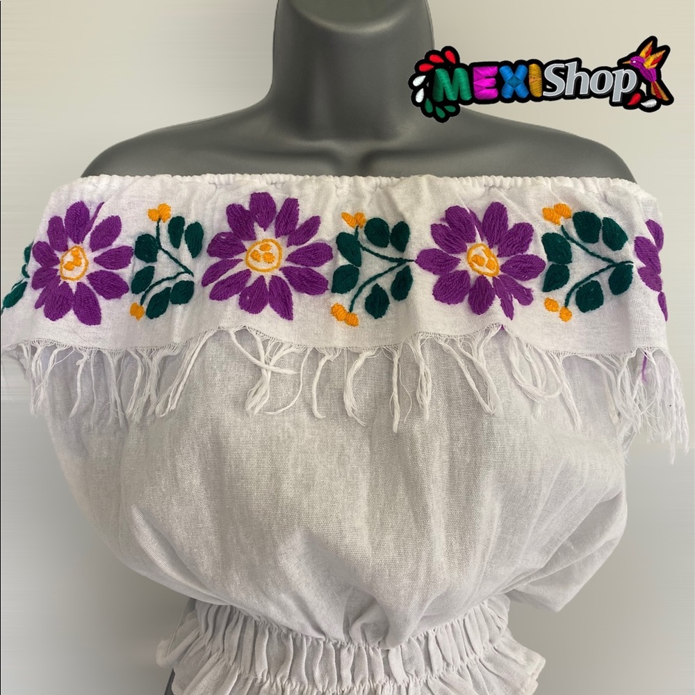 NEW MEXICAN TOP EMBROIDERED/TOP MEXICANO BORDADO - Picture 2 of 4